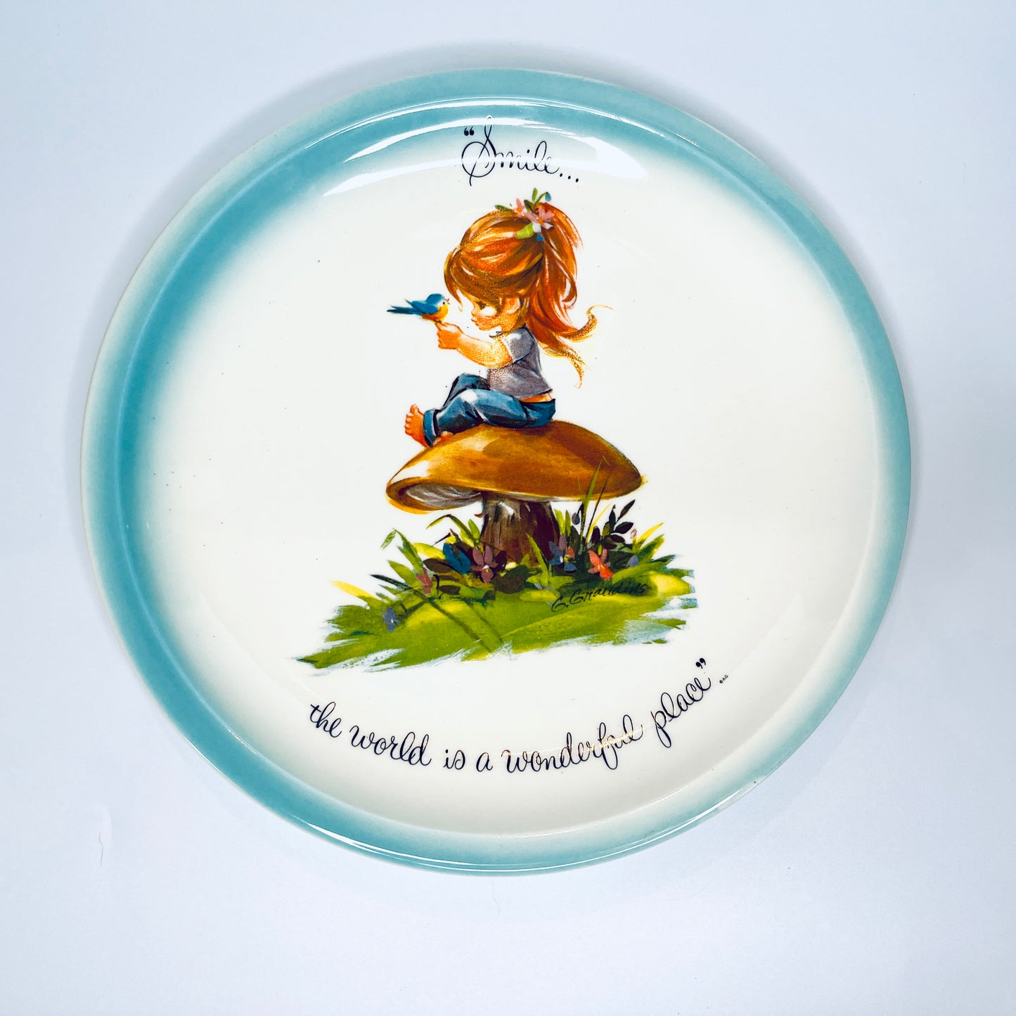 1970's Vintage Gigi Collector's Plate "Smile...The World is A Wonderful Place” by American Greetings